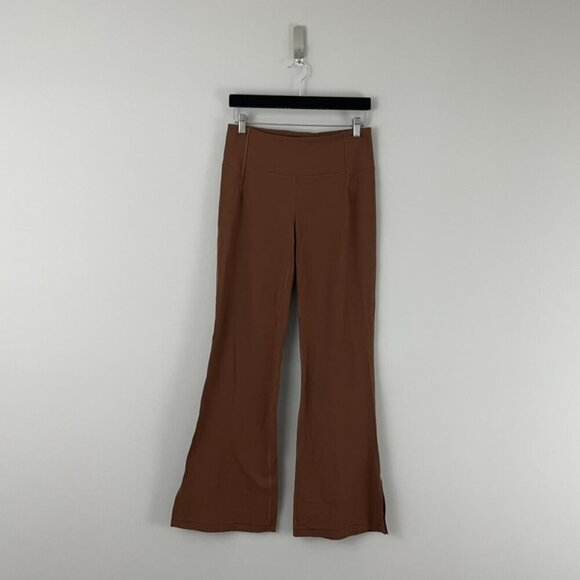 Lululemon Groove Super-High-Rise Split-Hem Flare Pants Roasted Brown Size 10 - Picture 1 of 7